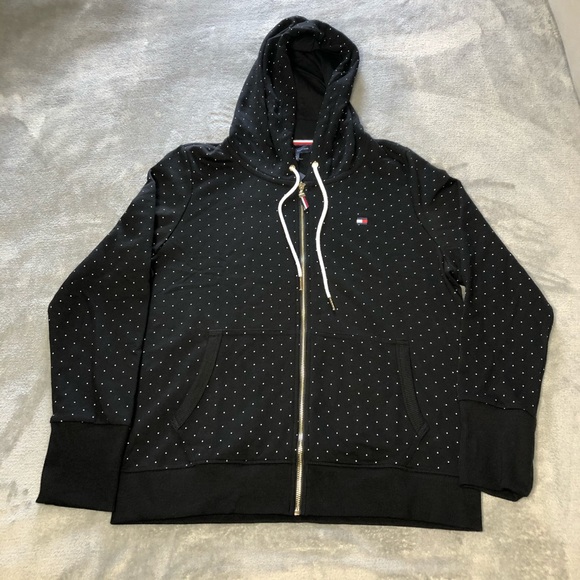 Nwt Tommy Hilfiger Polka Dot Zip Up 